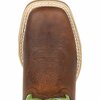 Durango Lil' Rebel Pro Little Kid's Lime Western Boot, FRONTIER BROWN/LIME, M, Size 8 DBT0221C